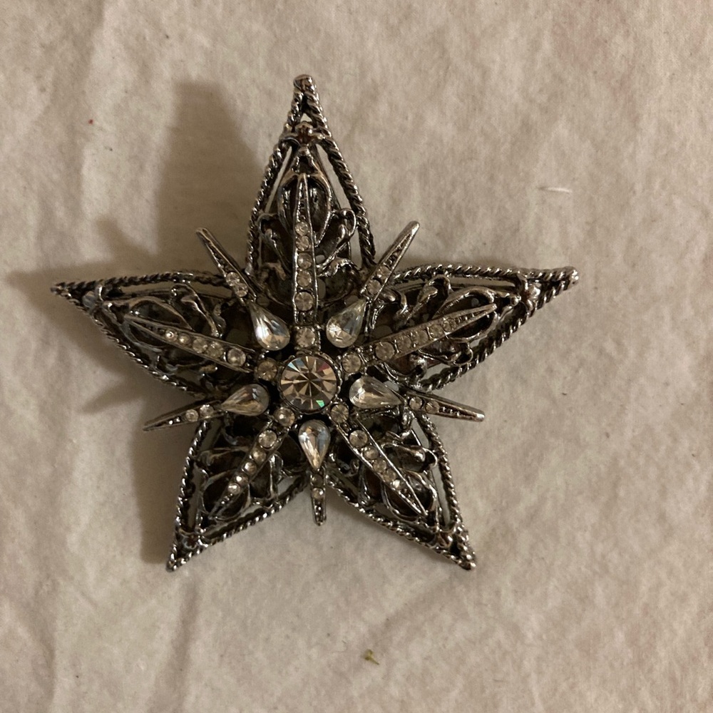 Silver Star Brooch